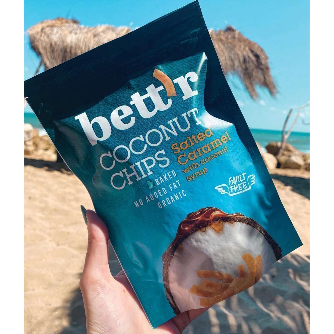Coconut Chips Salted Caramel, organic, Bett'r, 70g