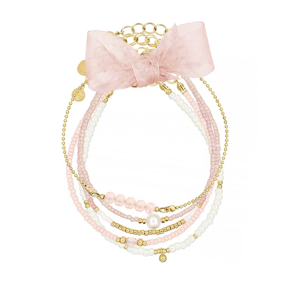 Bracelet Set 'Vintage Pink & Pearl'