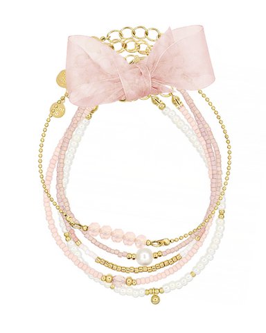 Armband Set 'Vintage Pink & Pearl'