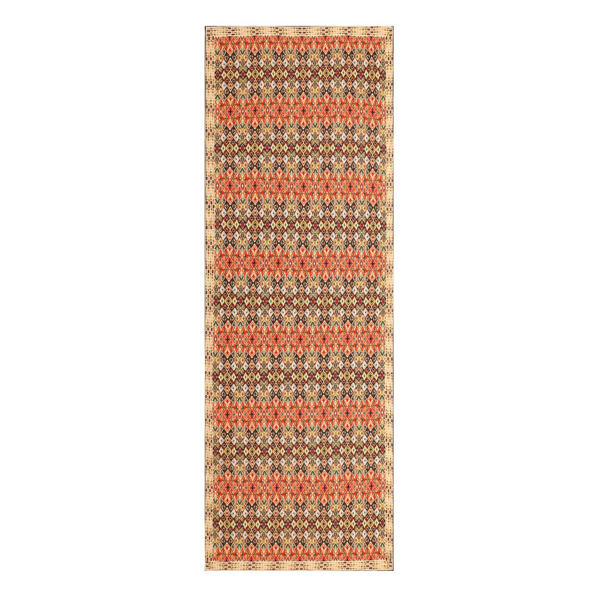Écharpe en soie multicolore avec une impression ethnique ikat