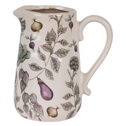 La decoración puede ser 21x15x23 cm de verduras cerámicas beige