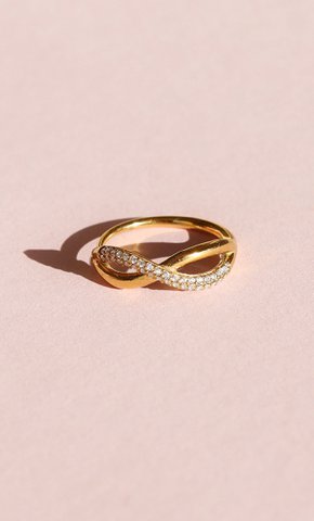 Michelli – Doppellagiger Kreuz-Goldring