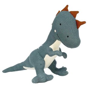 Stoffpuppe Dino mittel, blau, 20x48cm