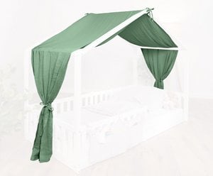 101027 tiSsi® Baldachin Musselin für Hausbetten 90x200 cm grün