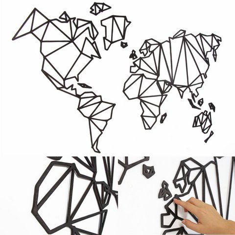 Wooden World Map, Wood wall world map