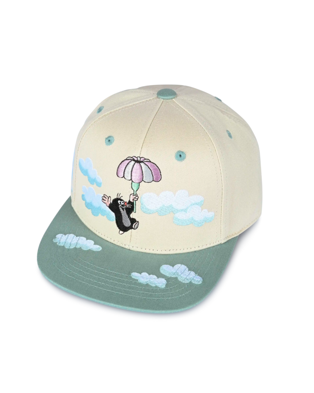 koaa – Den lille muldvarp “Over skyerne” – Snapback beige/blå