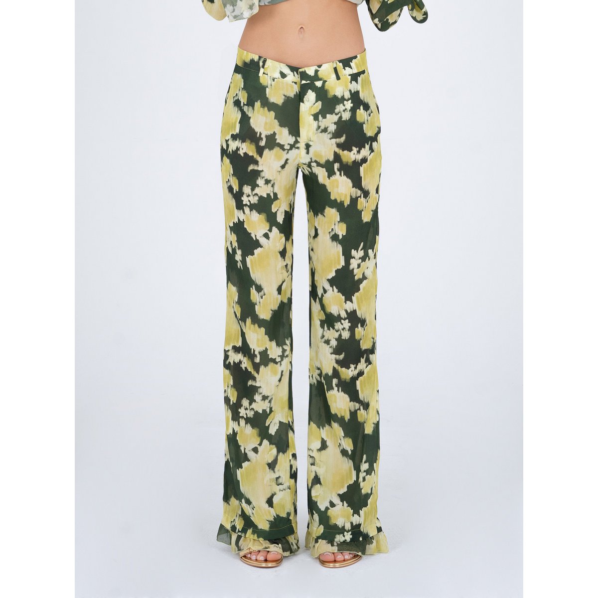 Lime Lagoon Flower Print Pants