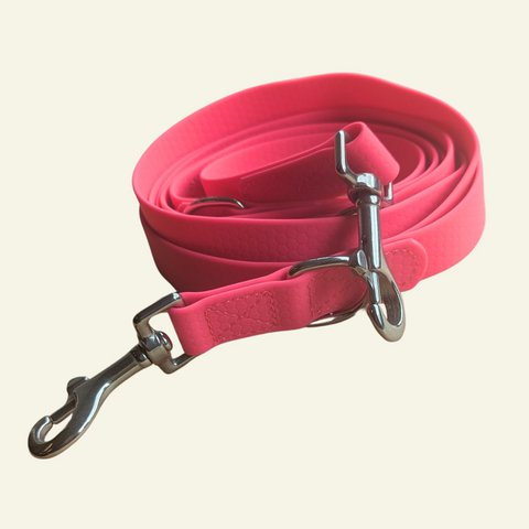 Waterproof multi-position leash Neon pink