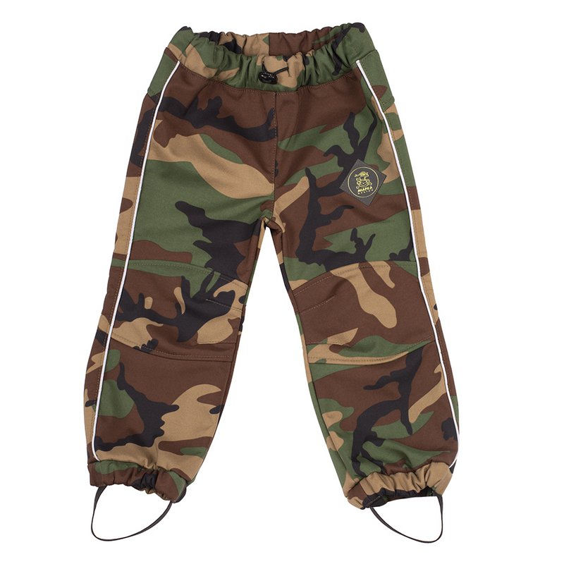 Kids softshell pants, camo