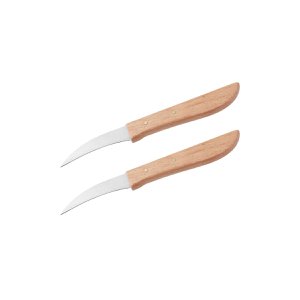 Set van 2 Nirosta keukenmessen met houten handvat