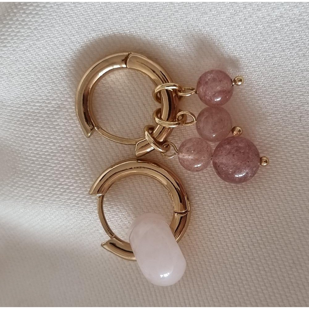 Rose quartz earrings