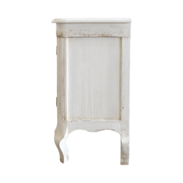 Armario Shabby blanco/dorado 3 cajones 2 puertas 128 x 38 x 76 h cm