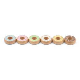 Juego de donuts de madera, 6 piezas