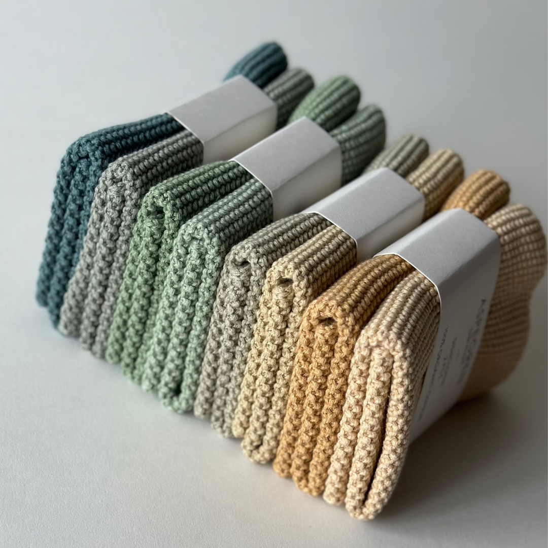 Knitted Dishcloths – Solid – Golden Straw (Each with 2)