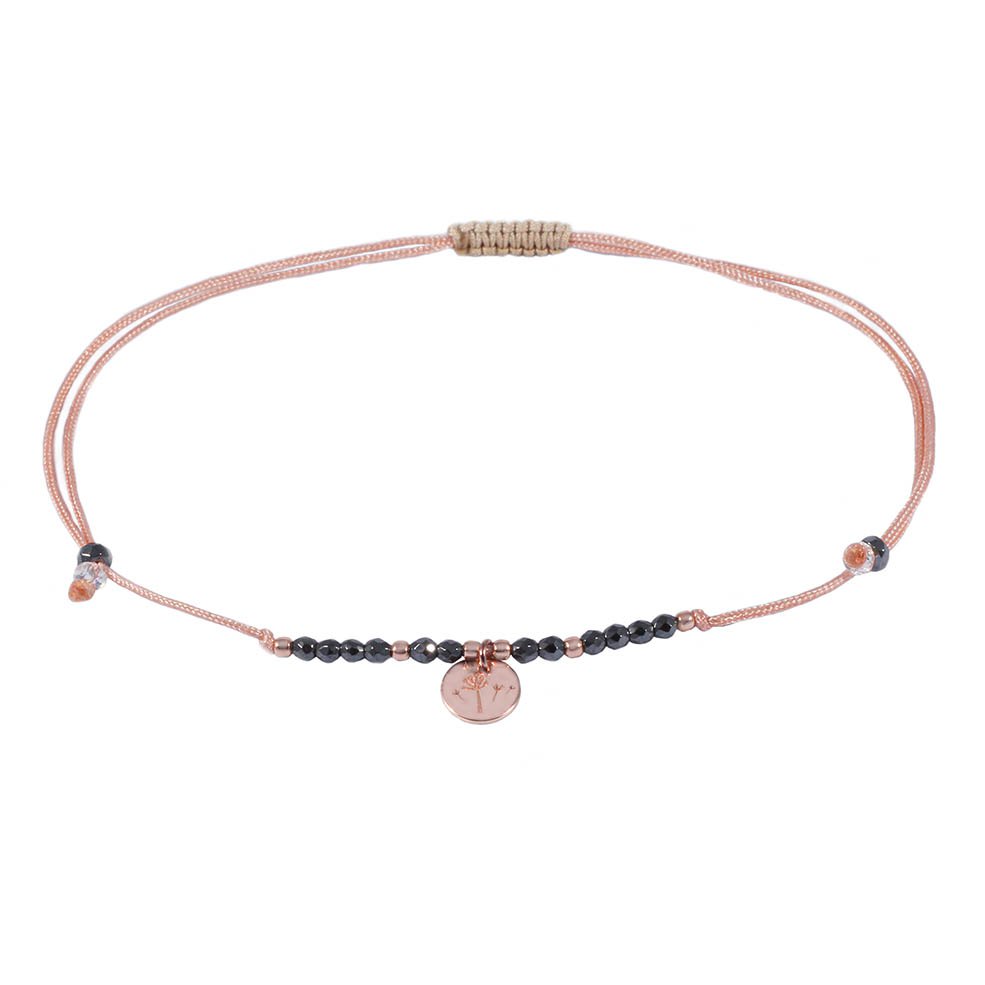 Enkelband paardebloem rosé goud