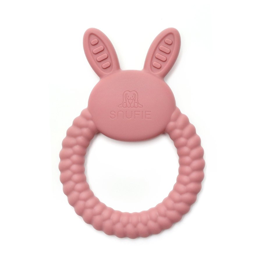 CONIGLIETTO | Giocattolo per la dentizione in morbido silicone | ROSA