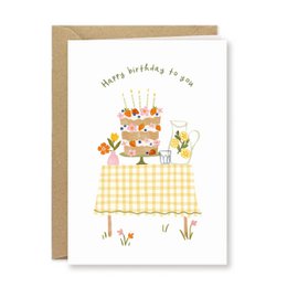 Greeting card cake - Happy birthday to you