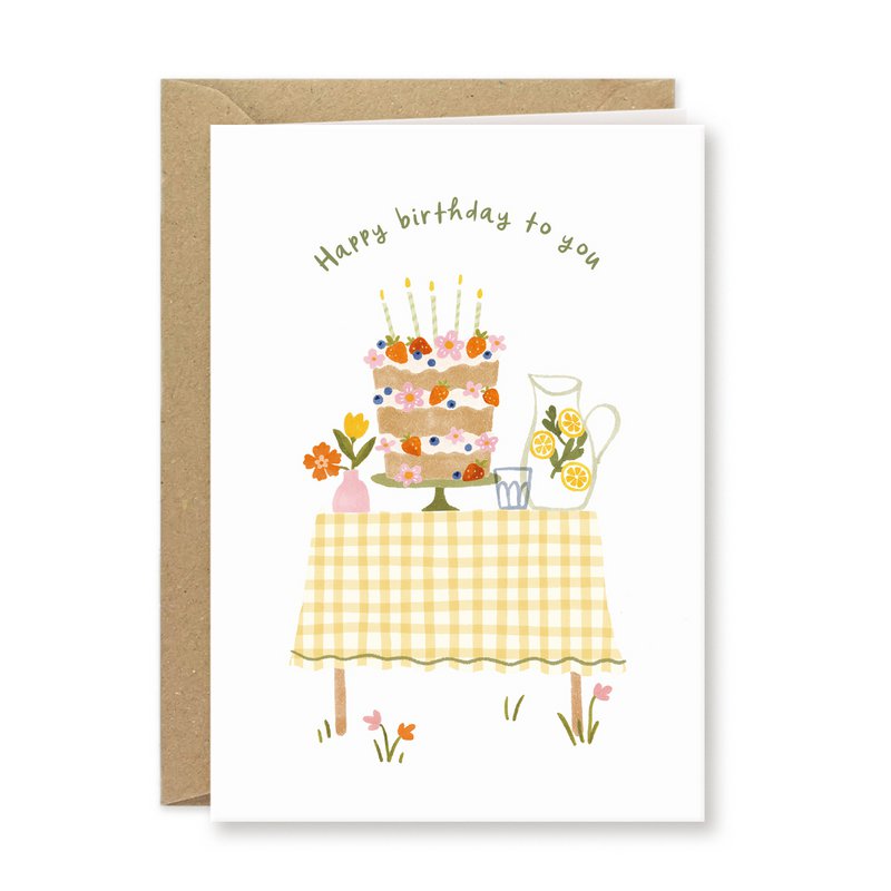 Greeting card cake - Happy birthday to you