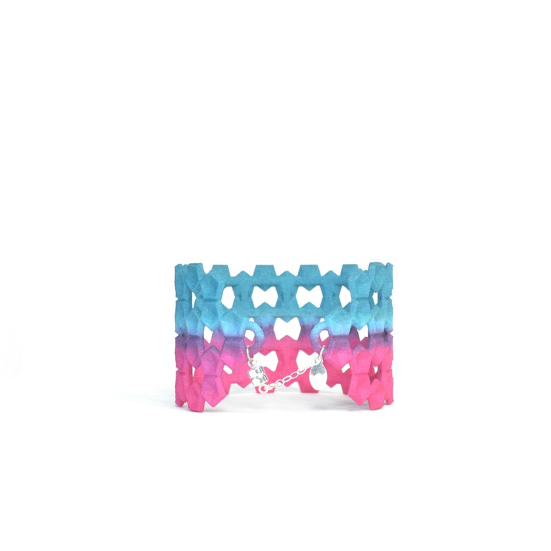 LACE Armreif Dark Teal / Fuchsia