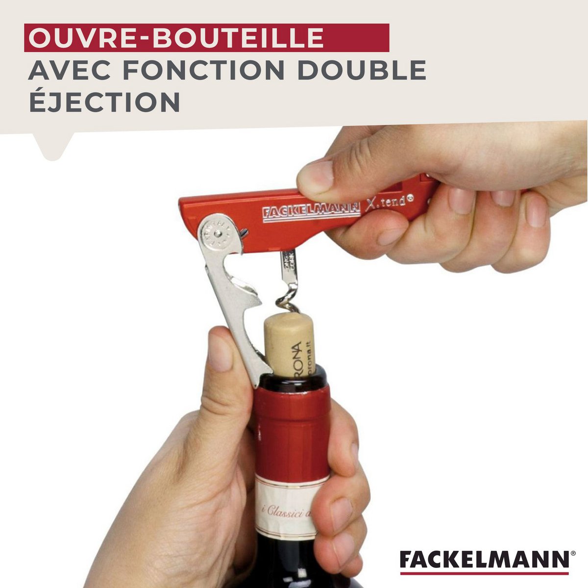 Corkscrew bottle opener 13 cm Fackelmann Bar Concept