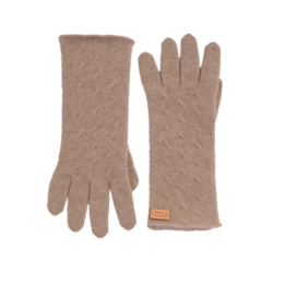 Wavy Knit Cashmere Gloves