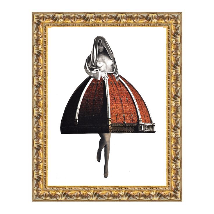 Collager dedikeret til Firenze - Fine Print Analog Collage