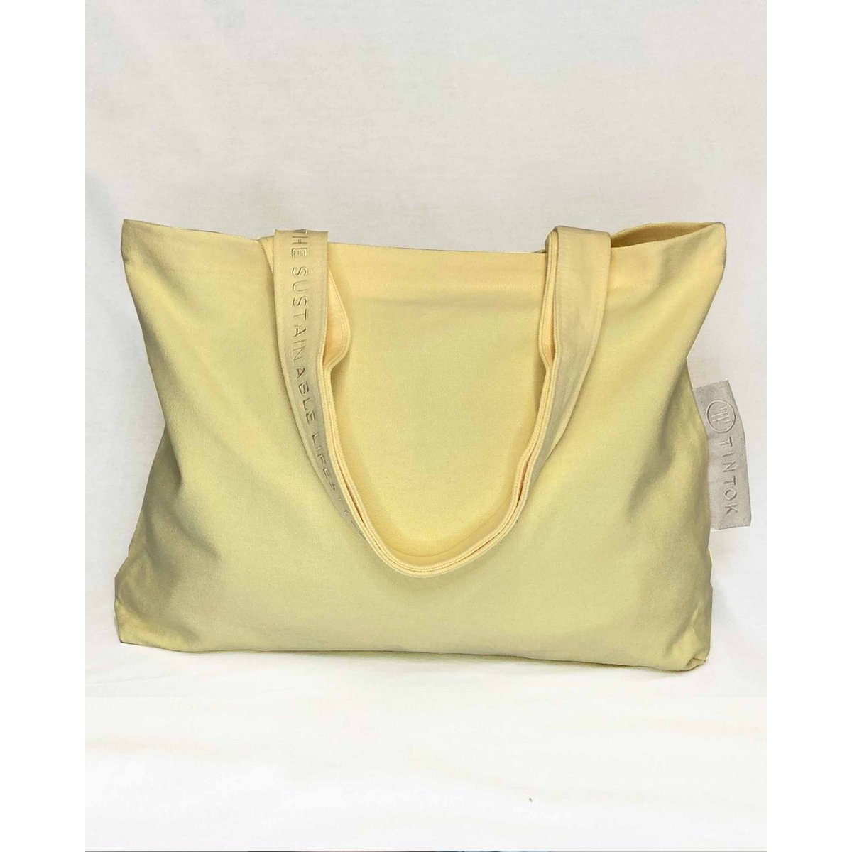 Rima canvas tas - pastel geel