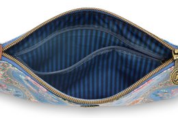 Charly Cosmetic Flat Pouch Medium Ornamento Blue 24x1x15.5cm