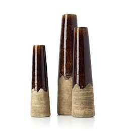 The Amber Cone Vase - Betonbrun - M