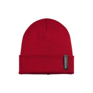 RB5005EB | Unisex Cap in Tubular Stockinette Knit CIMONE Wool Blend Made in Italy. Fire red colour. One size