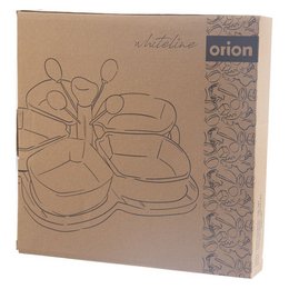Snackskåle Porcelæn Hvid Whiteline 28,5 cm 10 stk
