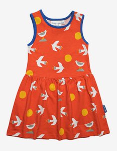 Bio-Baumwoll Kinder Sommerkleid mit Möwen-Druck