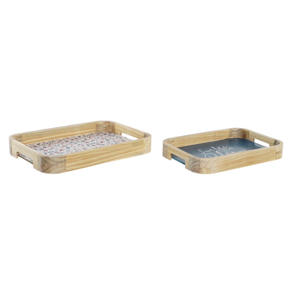 BANDEJA DECORACION SÆT 2 MDF 35X24X4,5 NATURLIG LD203570