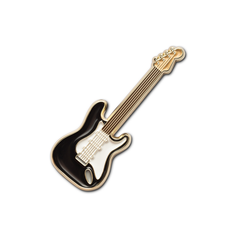 Pin esmaltado "Guitarra eléctrica negra"