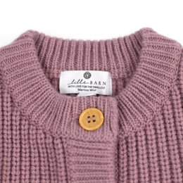 Cardigan per bambini in lana lavorata a maglia - Lana Merino - Haze