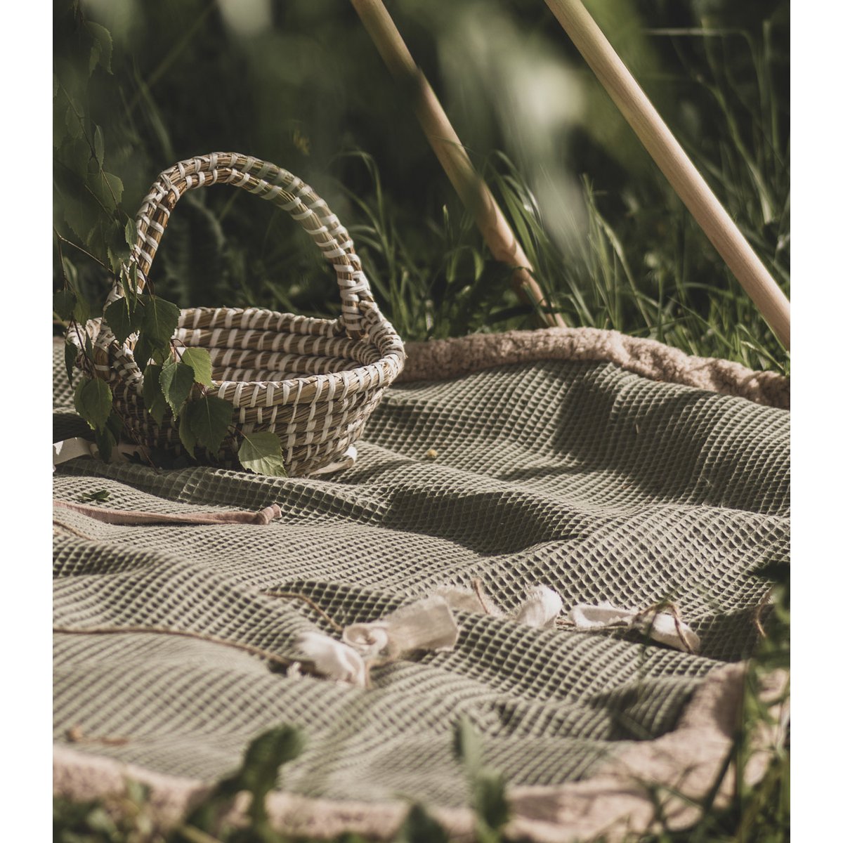 Wafel - XXL picknickkleed - picknickmat 180×160 cm
