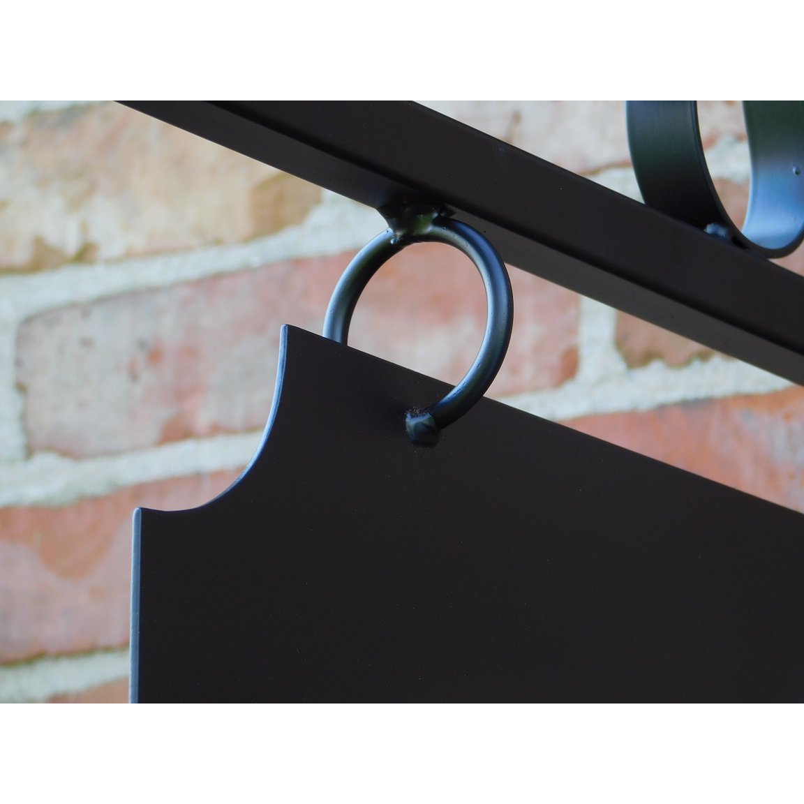Letrero, placa de identificación, letrero de tienda, Negro - 75 cm - Rectangular - Hierro