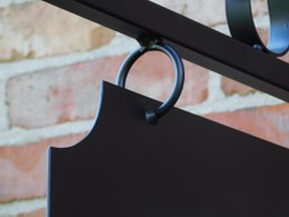 Schild, Namensschild, Ladenschild, Schwarz – 75 cm – Rechteckig – Eisen