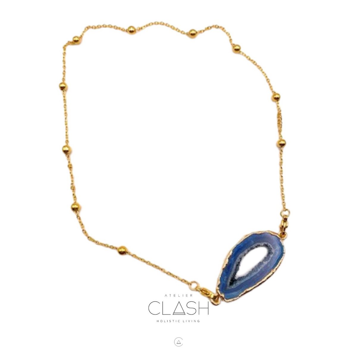 Choker z niebieskim agatem