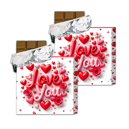 Cioccolato Socola tavolette da 200 grammi VALENTINE SERIE-02 "ASSORTI" (4X3pz) confezione regalo
