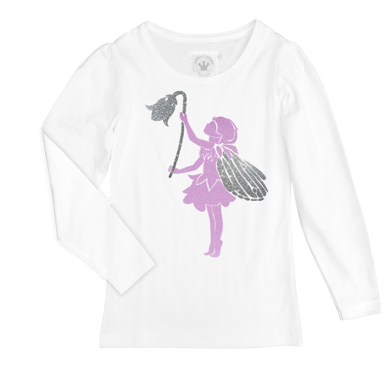 Camiseta niña duende flor
