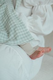Weź pokrywę pielęgniarską, lekka mięta gingham