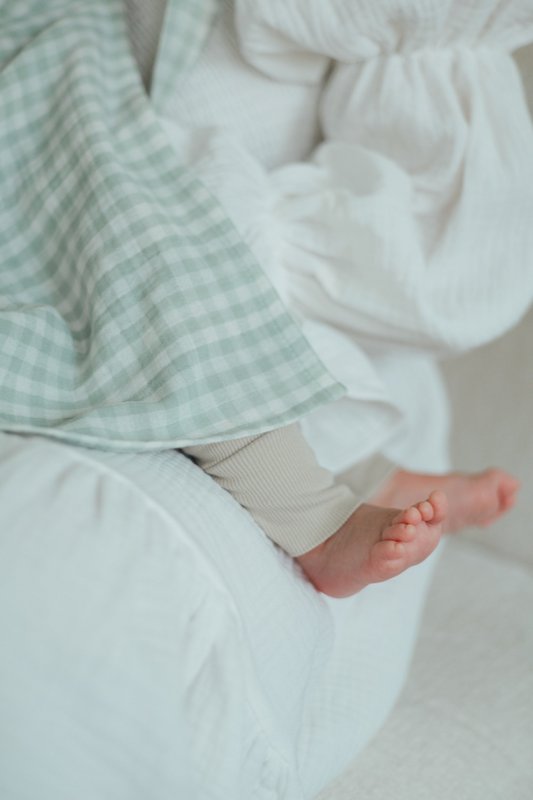Weź pokrywę pielęgniarską, lekka mięta gingham