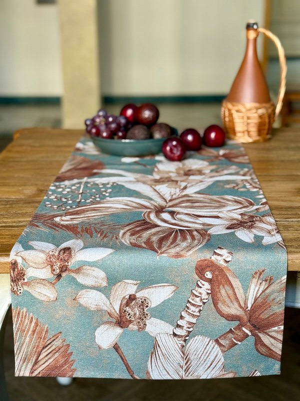 Camino de mesa sencillo, mezcla de lino y algodón | Terra Flora