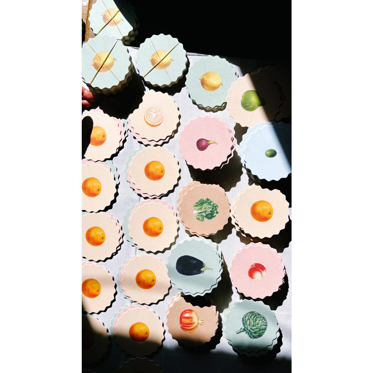 Posavasos/Posavasos 10 Frutas y Verduras - 12 Juegos