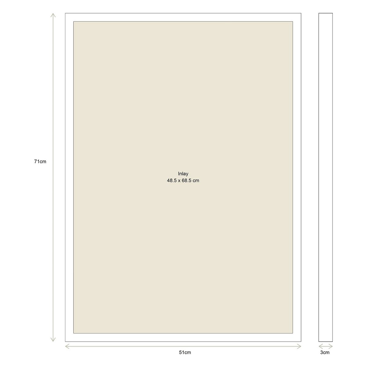 Photo Frame Wood Brown 51x71x3cm