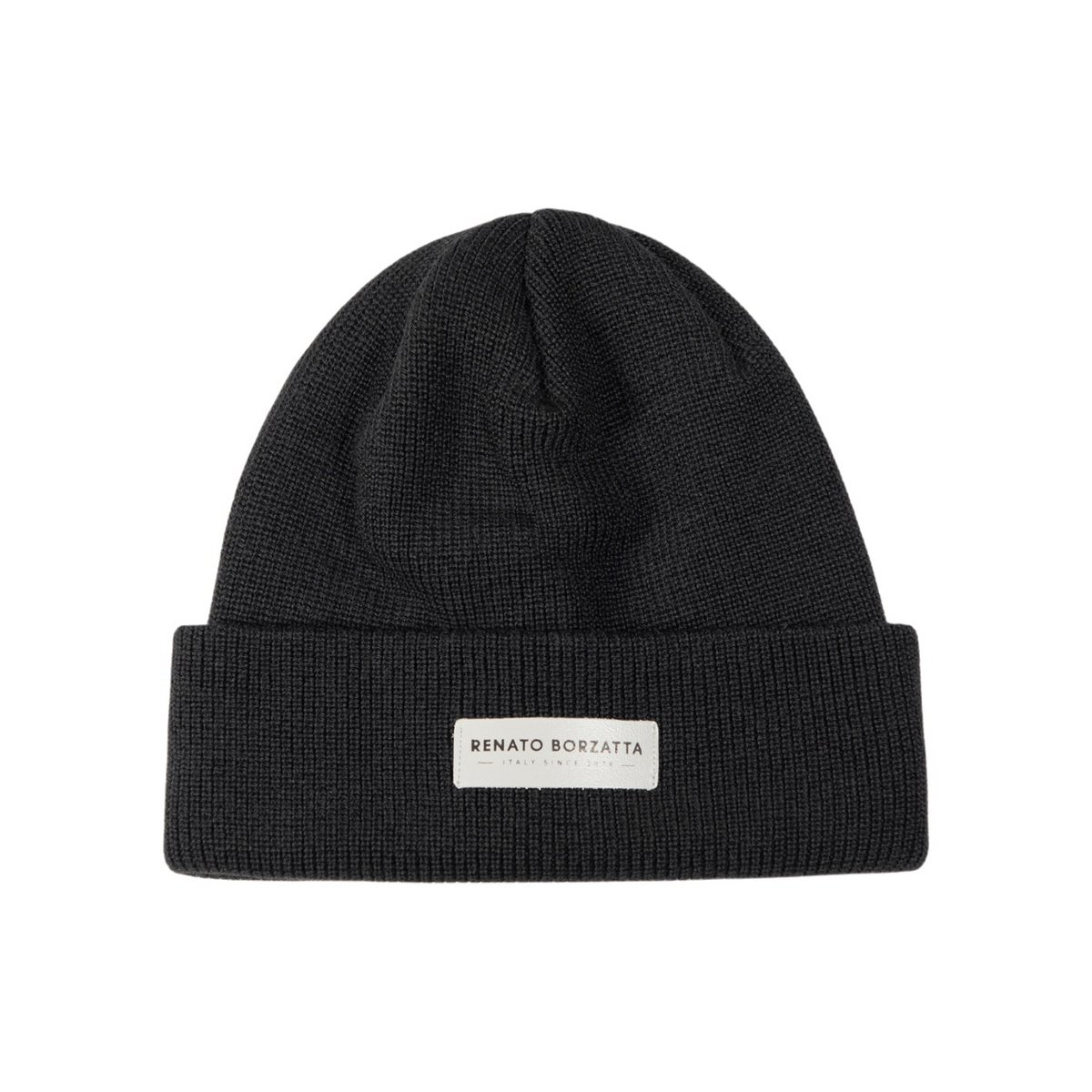 RB5001A | Monviso double -layer jersey beeh Mixed wool Made in Italy. Black color - single size