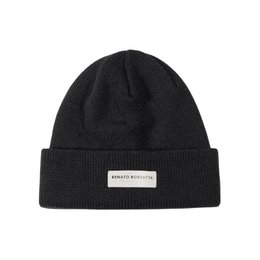 RB5001A | Monviso double -layer jersey beeh Mixed wool Made in Italy. Black color - single size