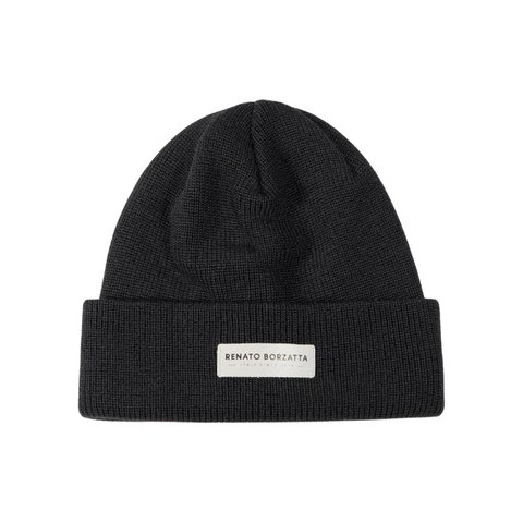 RB5001A | Monviso double -layer jersey beeh Mixed wool Made in Italy. Black color - single size