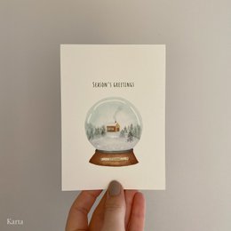 Julekort - Snowglobe